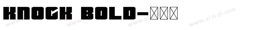 KNOCK bold字体转换
